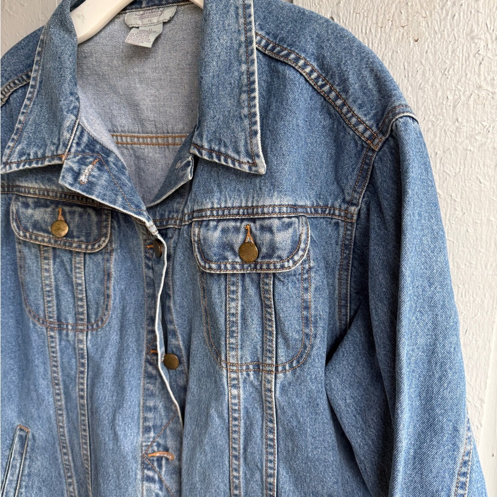 Great Northwest Clothing Company Blue Jean Jacket embroidered gorilla back 2X - Picture 3 of 8